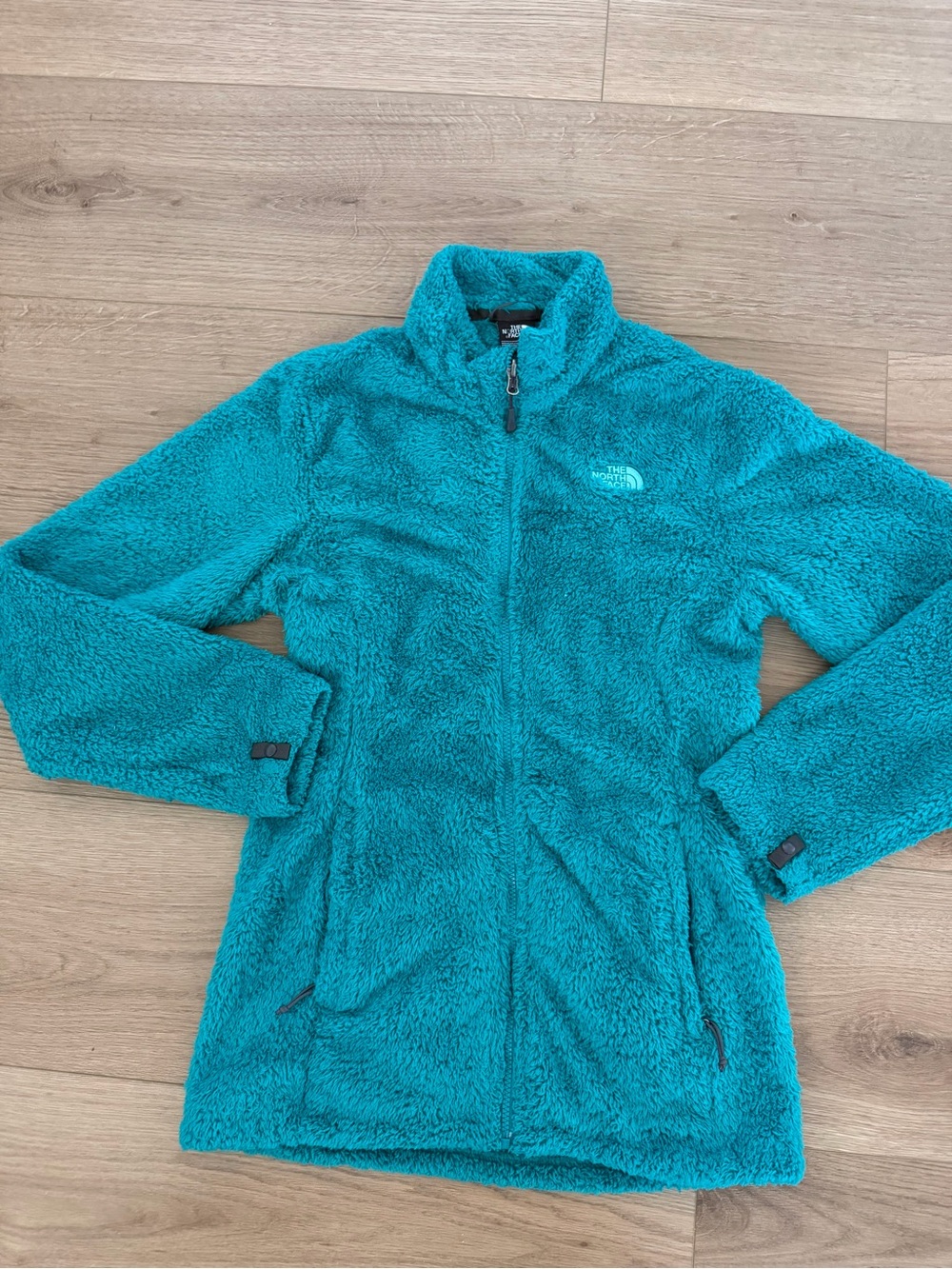 The North Face Osito Fleece Jacket Full Zip Teal Turquoise Blue Womens Medium